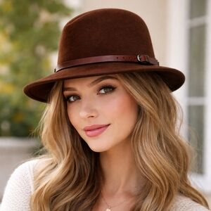 Filippo Catarzi Brown Wool Cloche Hat – Made in Italy – 100% Wool